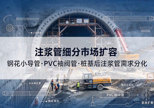 青岛注浆管细分市场扩容，隧道钢花小导管、PVC 袖阀管、桩基后注浆管需求分化